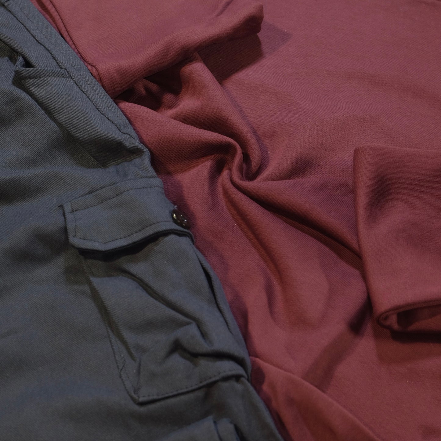 Ensemble Cargo Gris Clair + Sweat Mortadelle