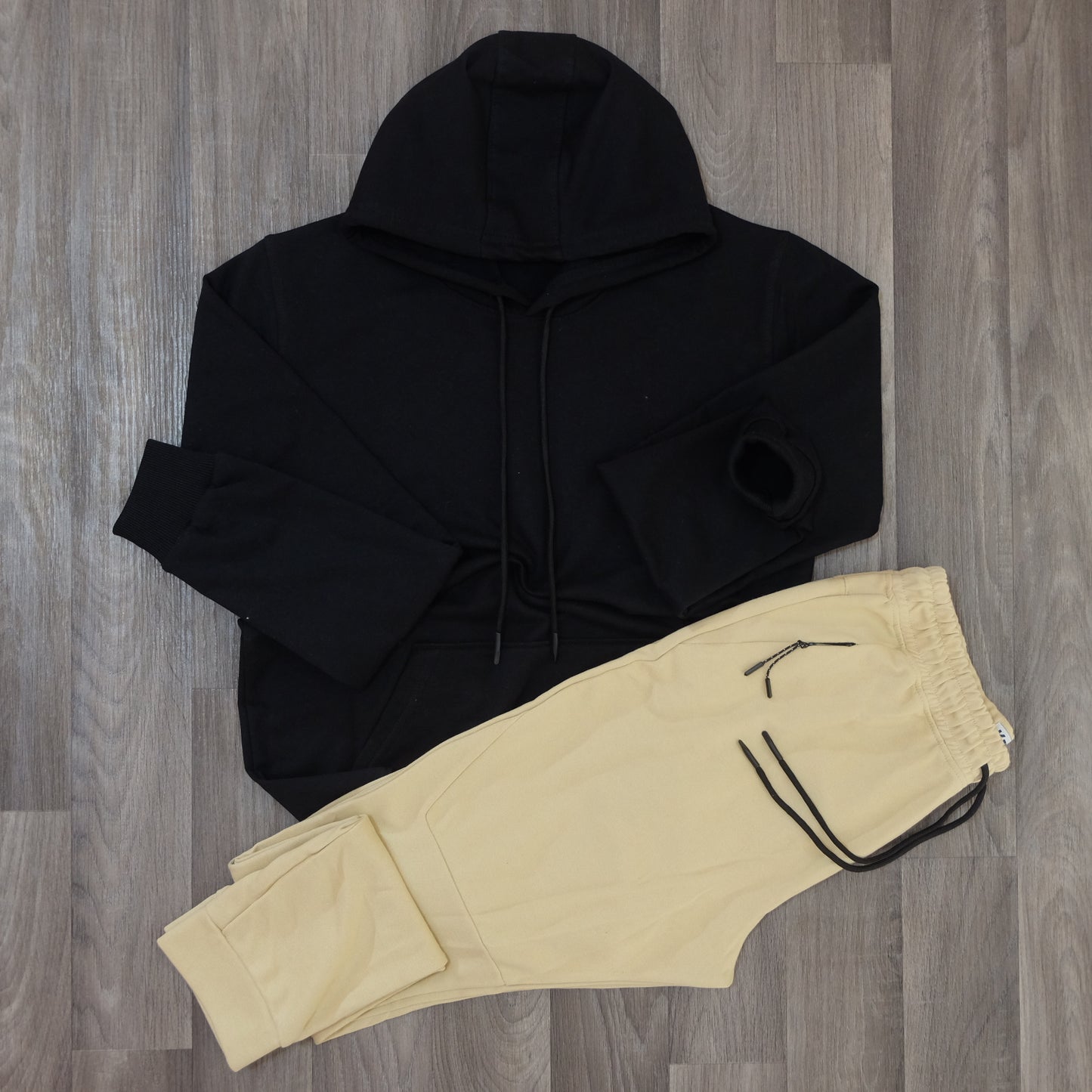 Ensemble Jogging Beska Beige + Capuche Cotton Noir