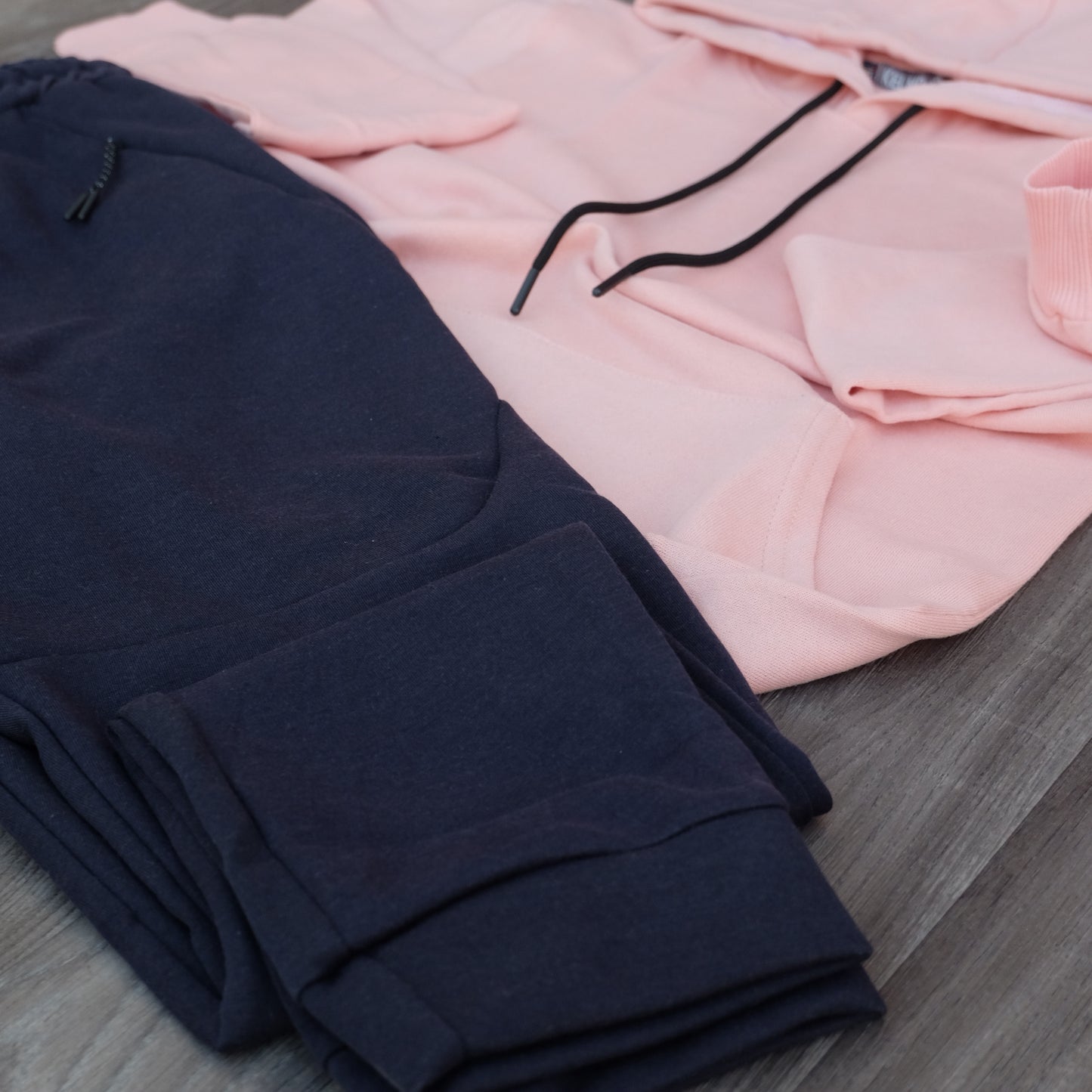 Ensemble Jogging Beska Bleu marine + Capuche Cotton Saumon