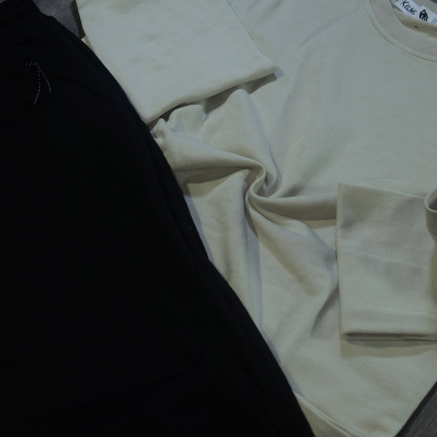 Ensemble Jogging Beska Noir + Sweat Beige