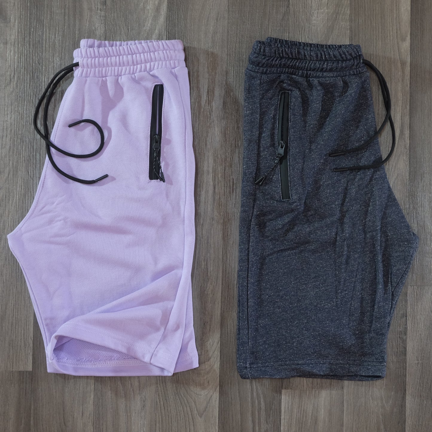 Pack 2 Short Bleu Chine + Mauve Clair