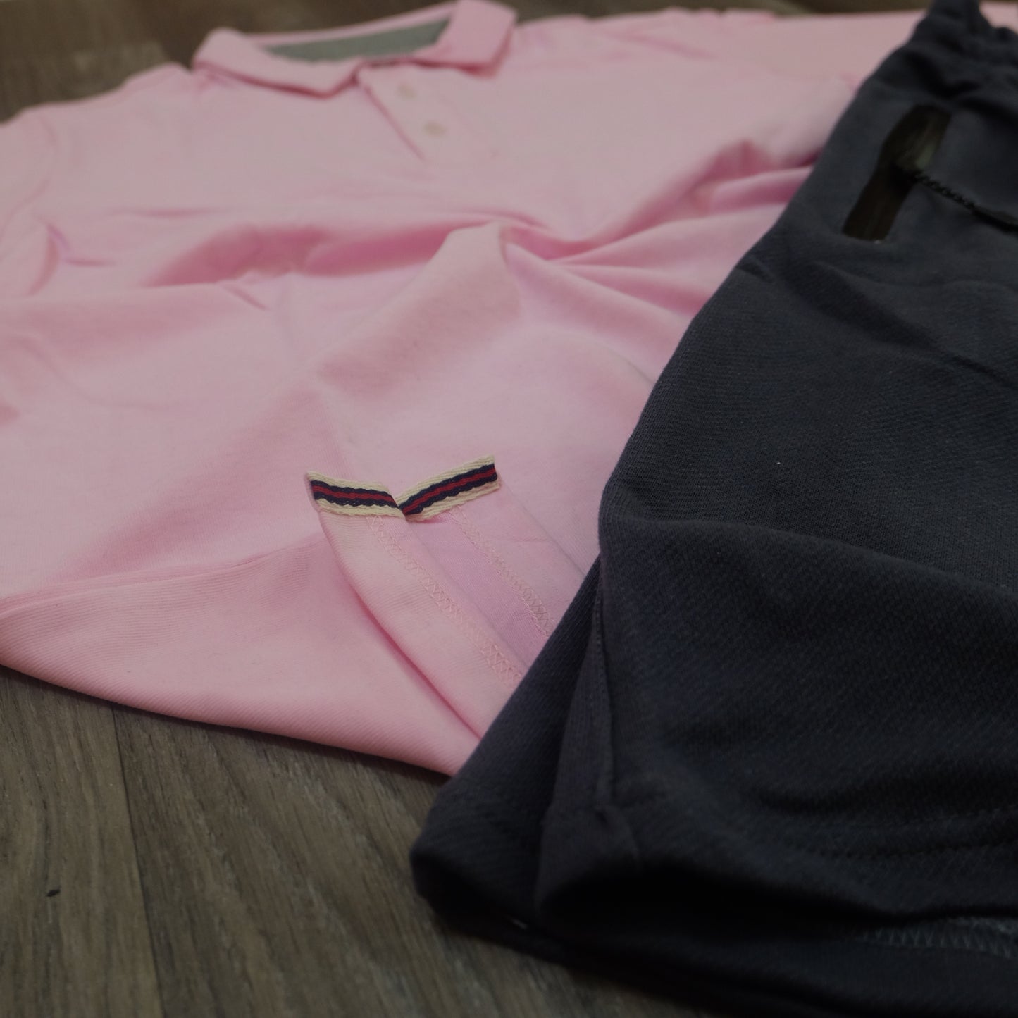 Pack Polo Rose Clair + Short Indigo