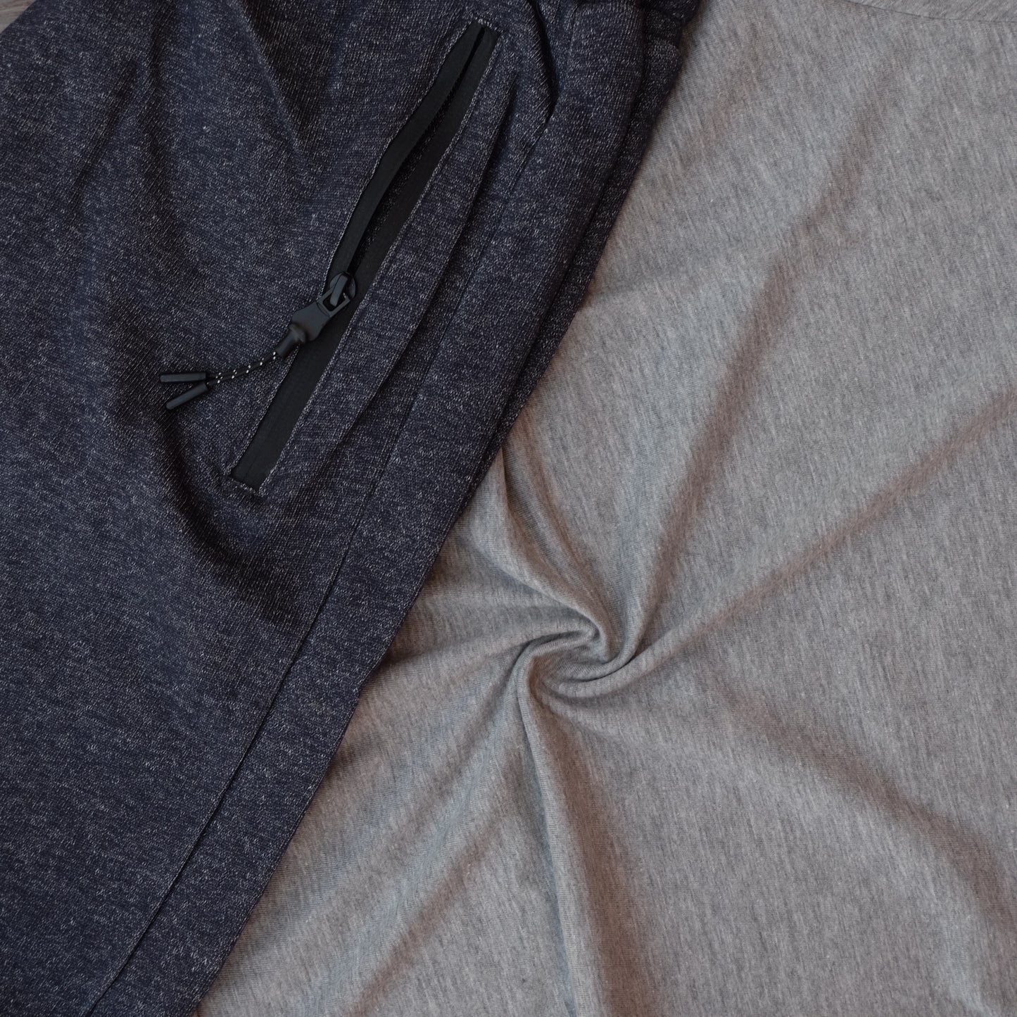Pack Short Bleu Chine + T-Shirt Gris Chine Clair