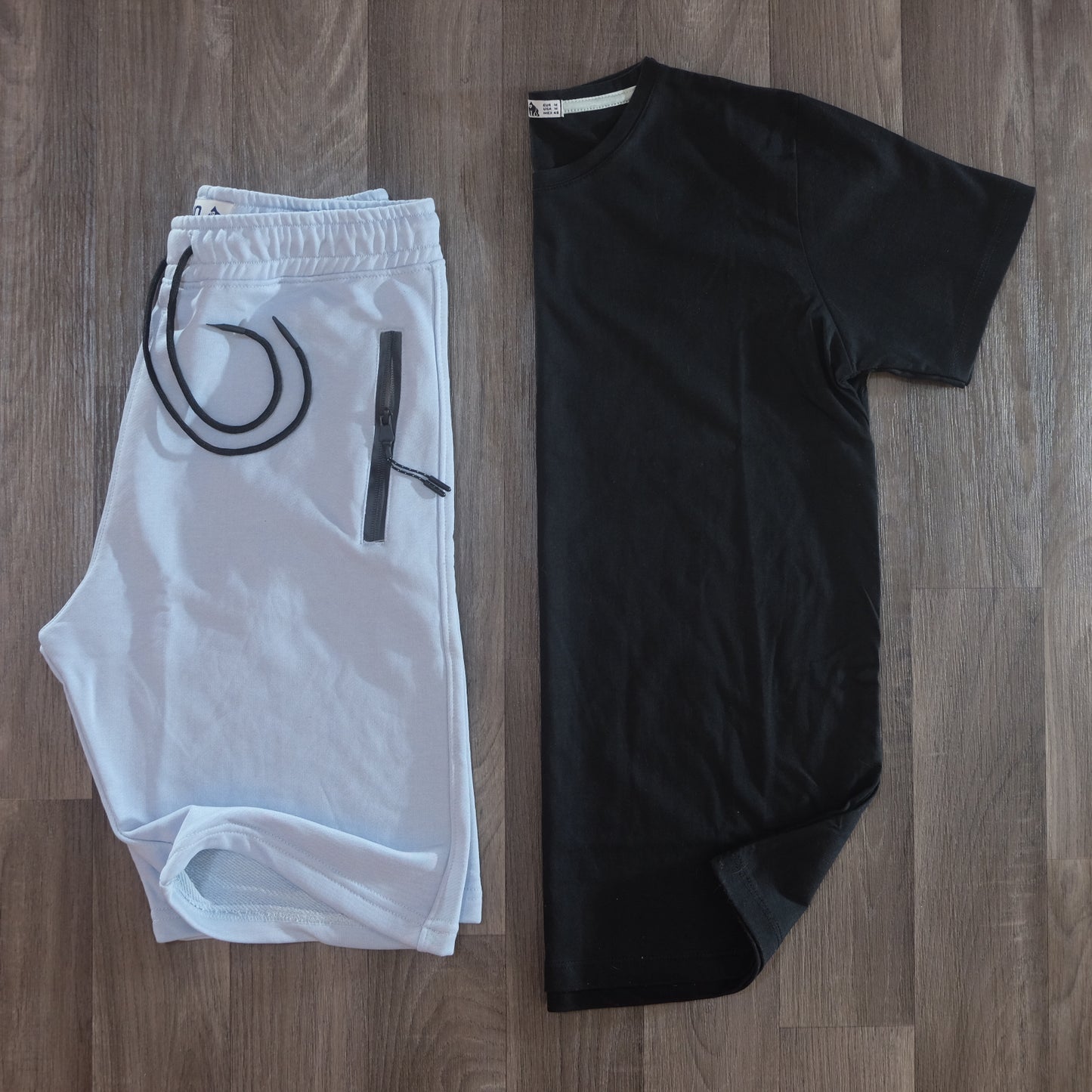Pack Short Ciel Clair + T-Shirt Noir