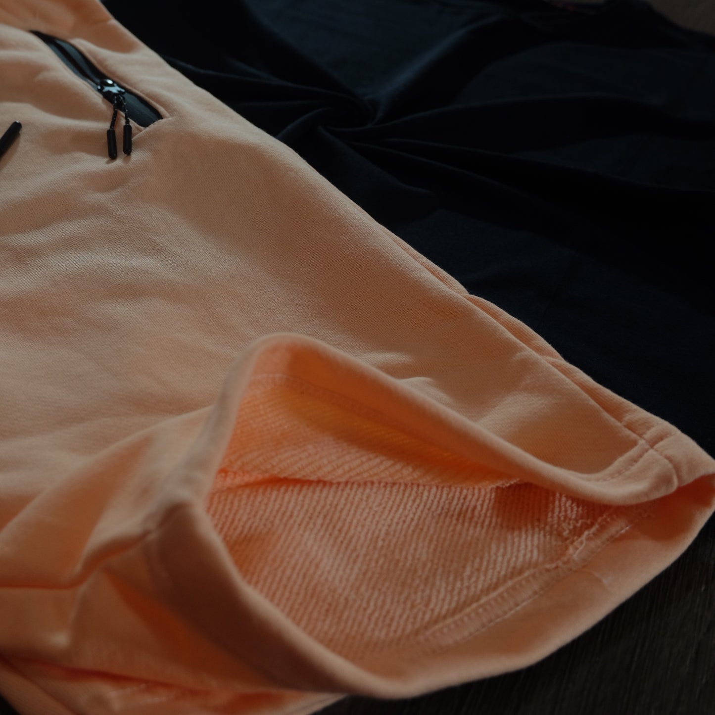 Pack Short Saumon Fonce + T-Shirt Noir