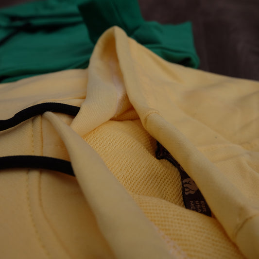 Pack 2 Sweat a Capuche Cotton Jaune Poussin + Vert Raj