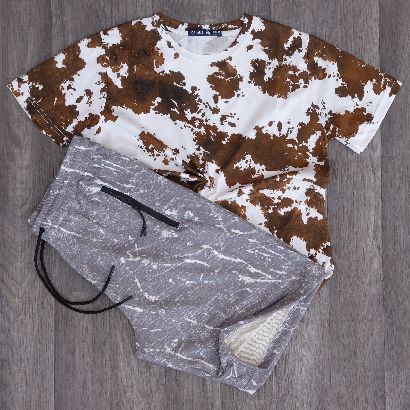 Pack Short Tie Dye Gris + T-Shirt Tie Dye