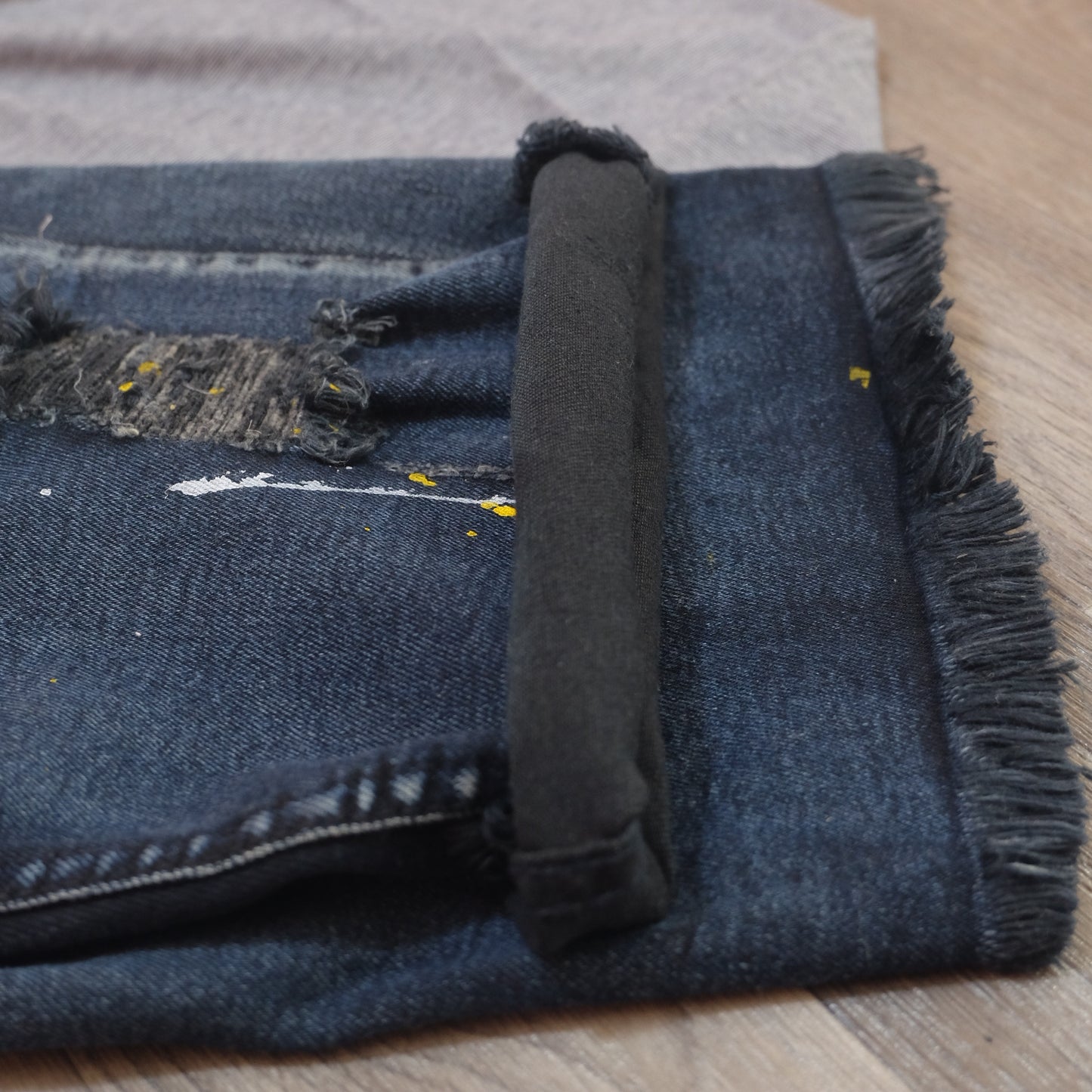 Pack Short Jeans Bleu Fonce + T-Shirt Gris Chine