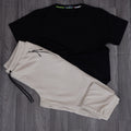 Ensemble T-shirt Noir + Jogging Beska Beige