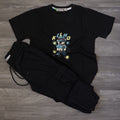 Ensemble Enfant Jogging Cargo Noir + T-Shirt Noir Imprimé Ourson Kelmo