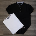 Pack Polo Mao Noir et T-shirt Blanc