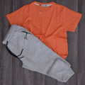 Ensemble T-shirt Orange + Jogging Beska Gris Chine