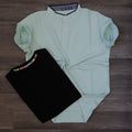 Pack Polo Mao Vert Clair et T-shirt Noir