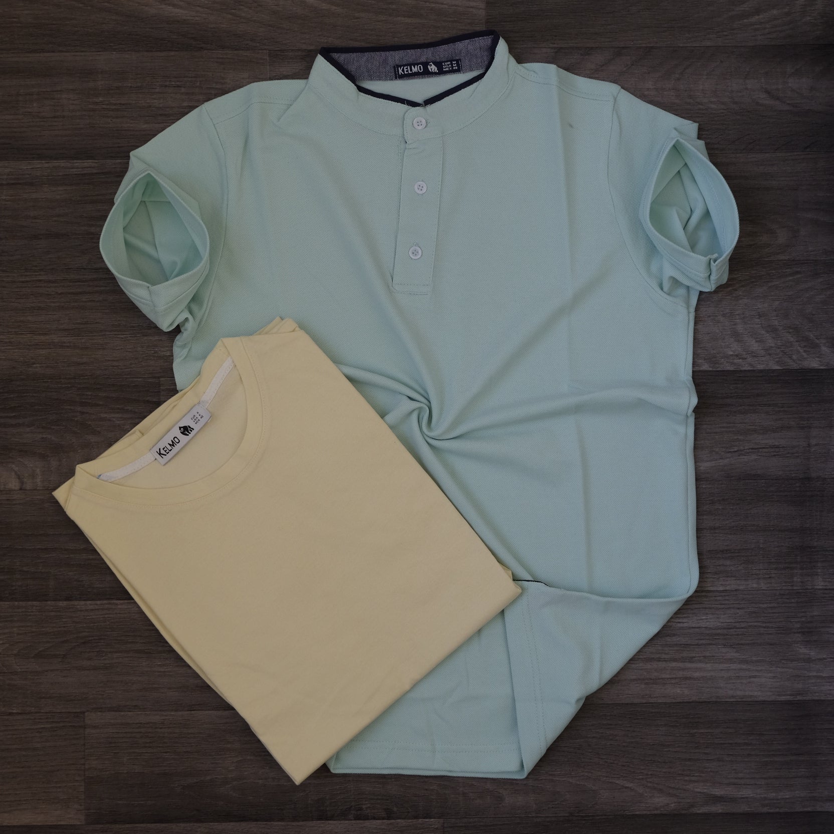 Pack Polo Mao Vert Clair et T-shirt Jaune Clair