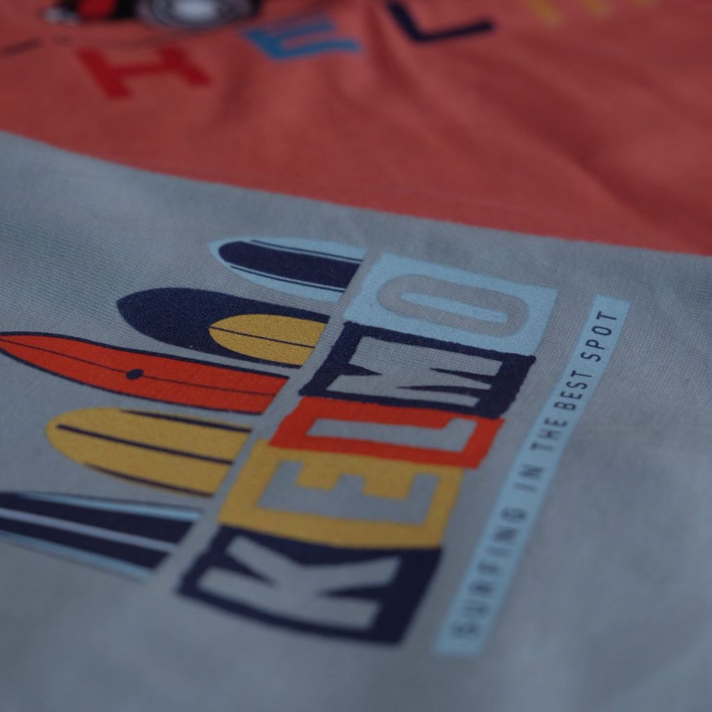 Pack 3 T-Shirt Enfant imprimé Grenat + Rouge Brique + Gris Clair