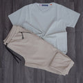 Ensemble T-shirt Vert Clair + Jogging Beska Beige