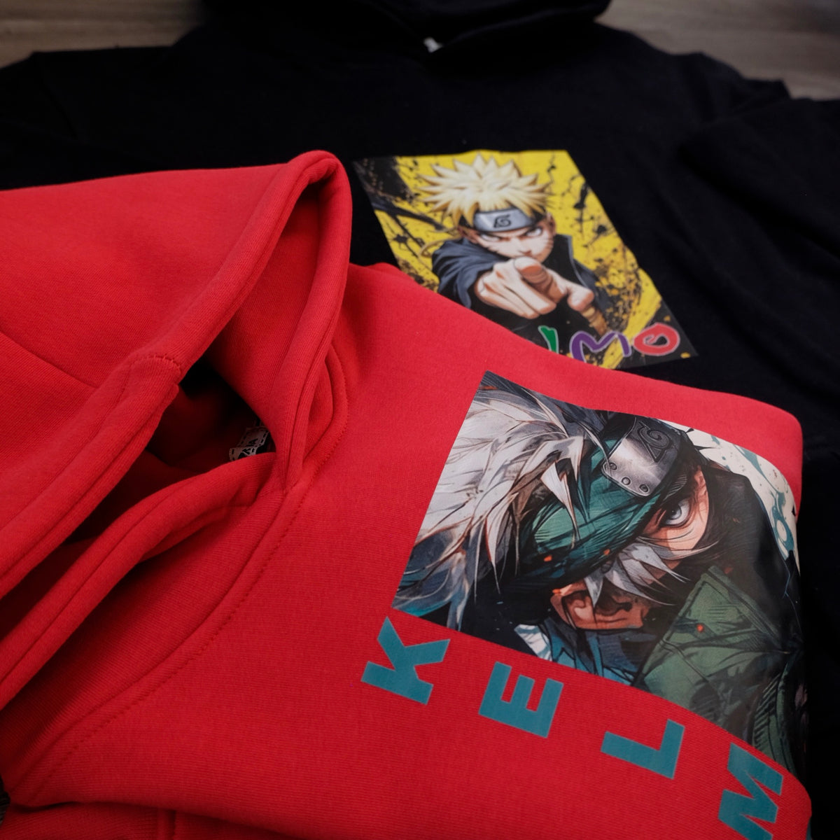 Pack Enfant 2 Capuche Bleu Nuit Naro + Rouge Naro