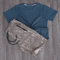 Ensemble Short Tie Dye Marron Clair + T-Shirt Vert Bouteille