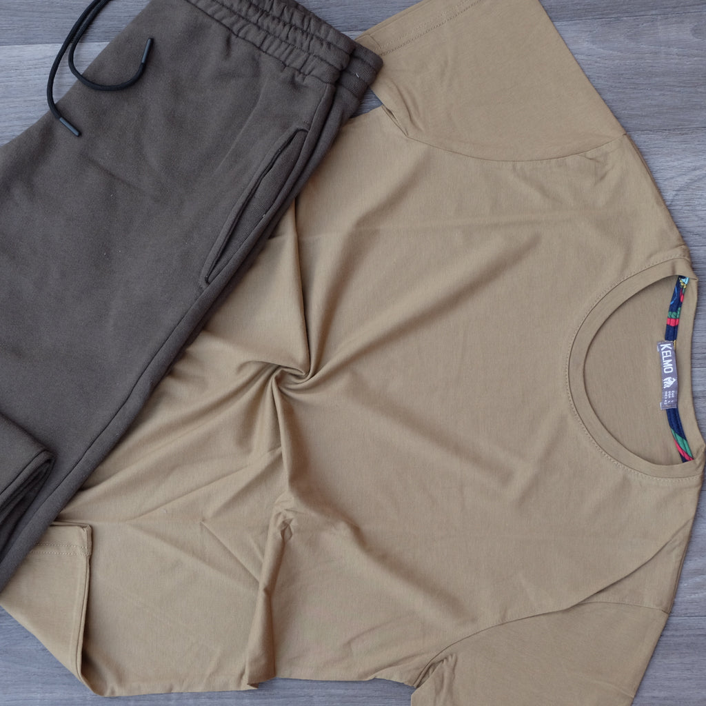 Ensemble T-Shirt Kaki Clair + Jogging Kaki