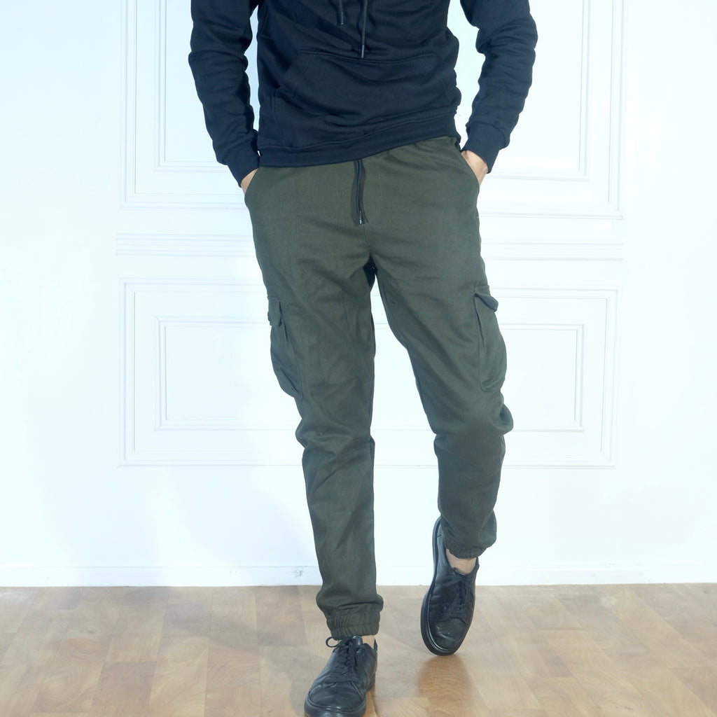 Ensemble Cargo Kaki Fonce+ Capuche Cotton Beige