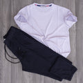 Ensemble T-Shirt Mauve Clair + Jogging Foncé