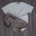 Ensemble Short Tie Dye Marron Clair + T-Shirt Clair