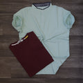 Pack Polo Mao Vert et T-shirt Grenat