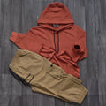 Ensemble Cargo Beige Sable + Capuche Cotton Rouge Brique