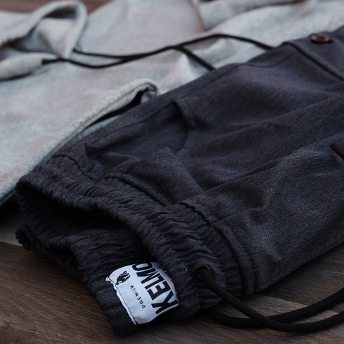 Ensemble Cargo Gris Chine Fonce + Capuche Cotton Gris Chine Clair