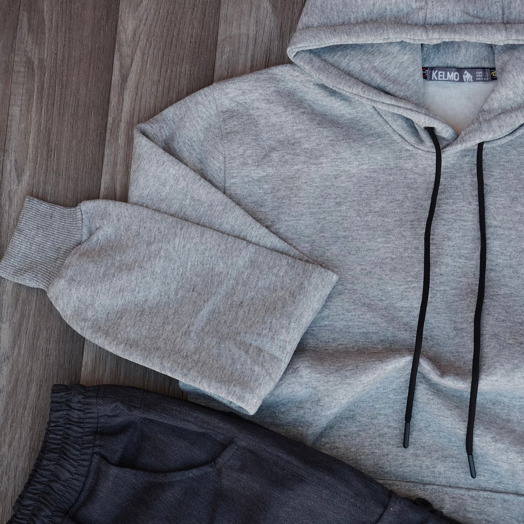 Ensemble Cargo Gris Chine Fonce + Capuche Cotton Gris Chine Clair