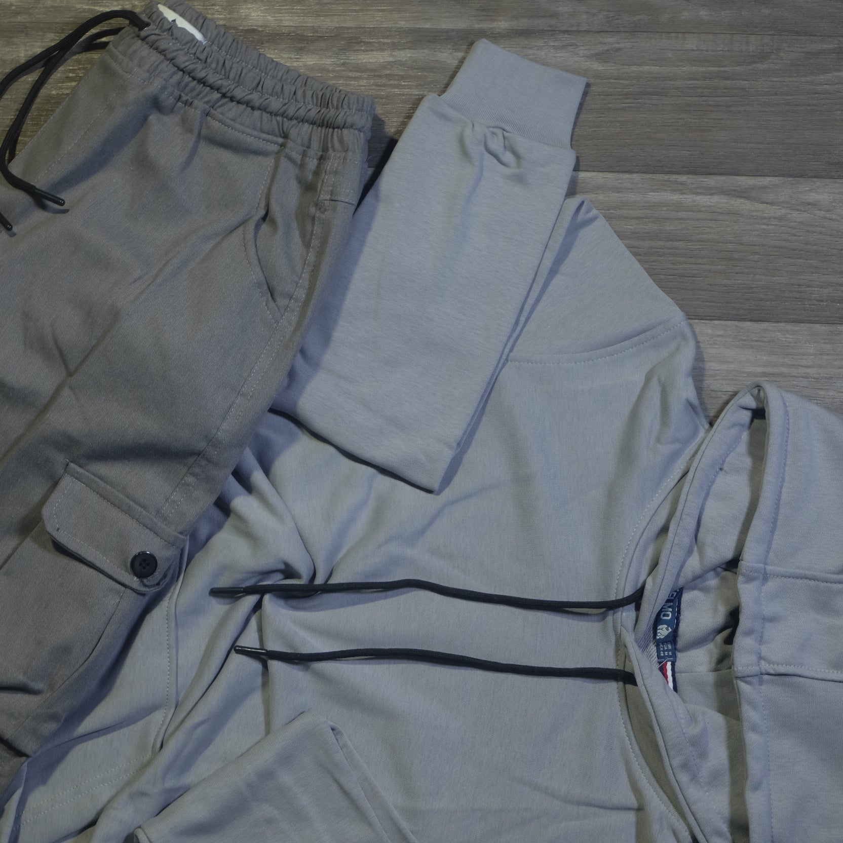 Ensemble Cargo Gris Clair + Capuche Cotton Gris Clair