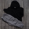 Ensemble Cargo Gris Clair + Capuche Cotton Noir