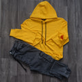 Ensemble Cargo Jeans Délavé Gris  + Capuche Cotton Jaune