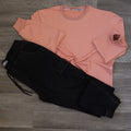 Ensemble Cargo Jeans Noir  + Sweat Mortadel
