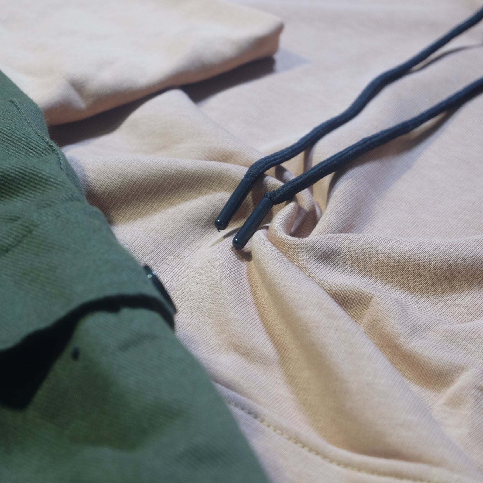 Ensemble Cargo Kaki Fonce+ Capuche Cotton Beige