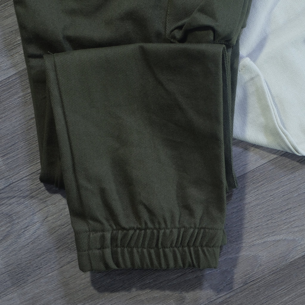 Ensemble Cargo Kaki Fonce + Sweat Beige