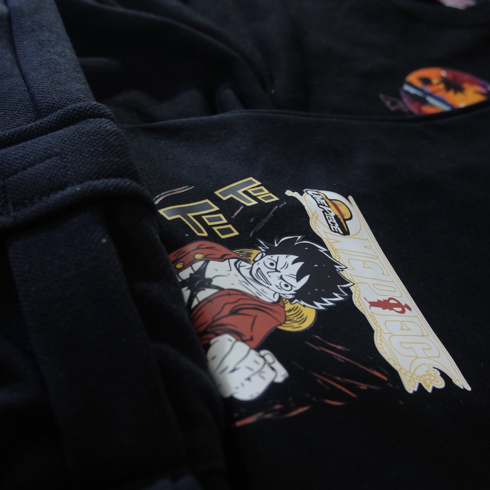 Ensemble Enfant 3 Pieces Jogging Cargo Noir + Sweat Noir + T-Shirt Noir lufy