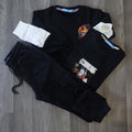 Ensemble Enfant 3 Pieces Jogging Cargo Noir + Sweat Noir + T-Shirt Noir lufy