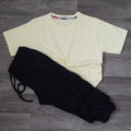 Ensemble Enfant Jogging Cargo Bleu Marine + T-Shirt Juane Poussin