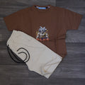 Ensemble Enfant Short Beige + T-Shirt Marron Gog