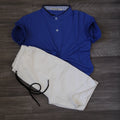 Ensemble Enfant Short Blanc Casse + Polo Bleu Roi