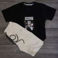 Ensemble Enfant Short Blanc Casse + T-Shirt Noir Luffy