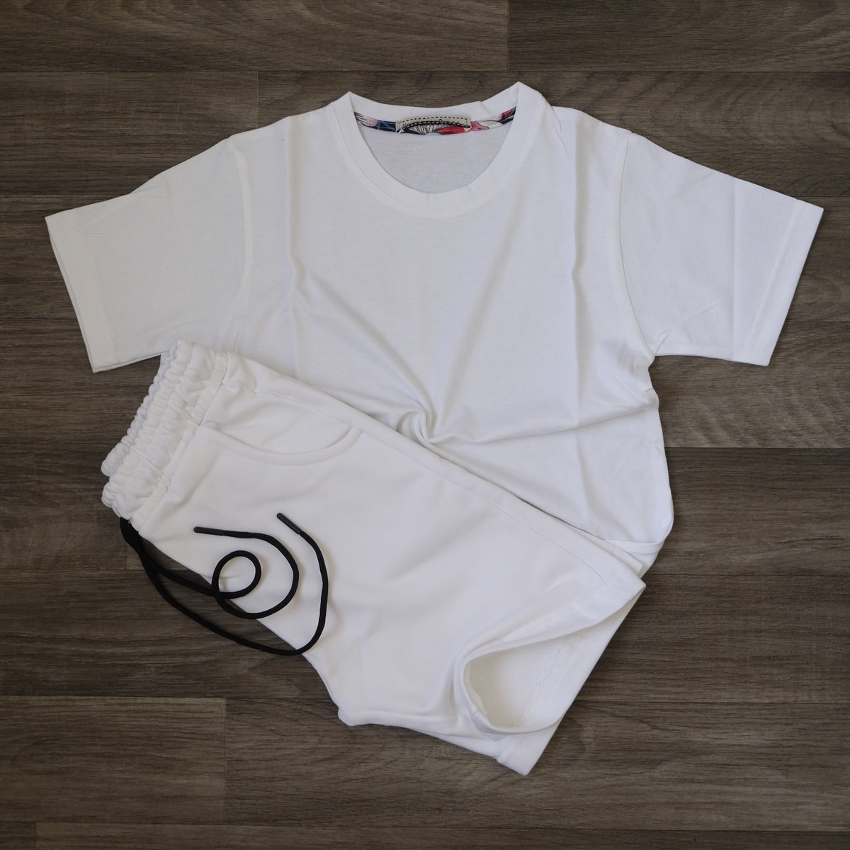 Ensemble Enfant Short Blanc  + T-Shirt Blanc