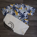Ensemble Enfant Short Blanc + T-Shirt Fleure