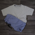 Ensemble Enfant Short Bleu Ciel  + T-Shirt Gris Chine Clair