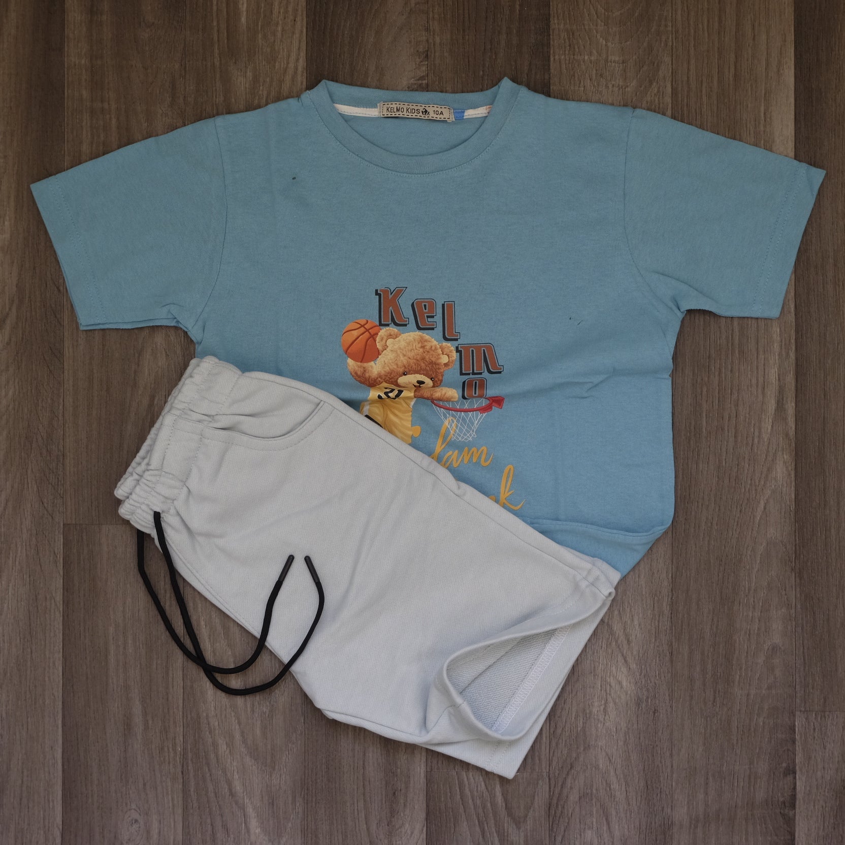 Ensemble Enfant Short Ciel Clair + T-Shirt Bleu Ciel