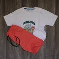 Ensemble Enfant Short Fushia + T-Shirt Blanc Labo