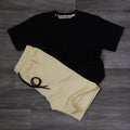 Ensemble Enfant Short Juane Poussin + T-Shirt Noir