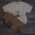 Ensemble Enfant Short Kaki Clair + T-Shirt Beige Gog