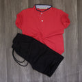 Ensemble Enfant Short Noir + Polo Rouge
